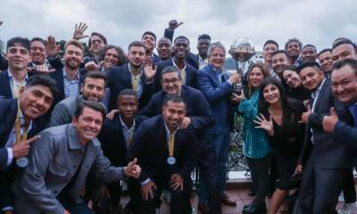 Lasso agradeció al club por su entrega y disciplina deportiva; y, sobre todo, por dejar muy en alto el nombre del país / Foto: cortesía Secretaría General de Comunicación de la Presidencia