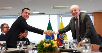 Daniel Noboa y Luiz Inácio Lula da Silva se reunieron en Brasilia / Foto: cortesía Presidencia