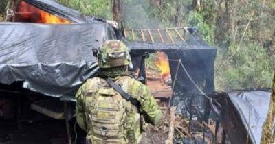 La destrucción de los campamentos afecta en unos dos millones de dólares a las estructuras delictivas / Foto: cortesía Ministerio de Defensa