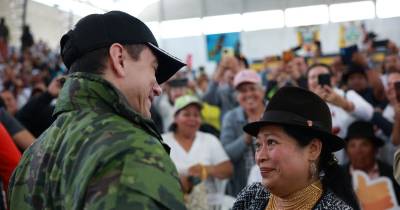 El presidente Daniel Noboa recorrió Otavalo / Foto: cortesía Presidencia