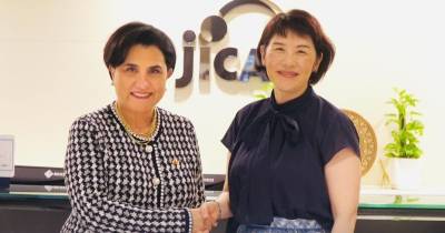 Gabriela Sommerfeld se reunió con la vicepresidenta Sachiko Imoto, vicepresidenta de la Agencia de Cooperación Internacional de Japón (JICA) / Foto: cortesía Cancillería
