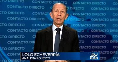 Lolo Echeverría fue entrevistado ayer en Ecuavisa / Foto: cortesía Ecuavisa
