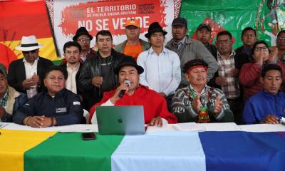 "Hemos dicho 'No' al extractivismo. Si no entienden esa parte, entonces seguiremos confrontando", señaló Leonidas Iza/ Foto: cortesía