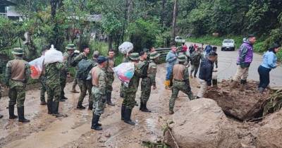 Desde el pasado lunes se habían registrado 66 eventos adversos por lluvias / Foto: cortesía Ejército ecuatoriano