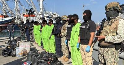 El fin de semana, Ecuador, en coordinación con EE.UU., incautó 4,6 toneladas de droga en altamar / Foto: cortesía Armada del Ecuador