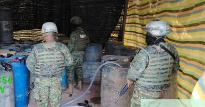 El hallazgo estuvo a cargo de personal del Batallón de Operaciones Especiales en Selva N.º 54 ‘Capt. Calles’ / Foto: cortesía Ejército ecuatoriano
