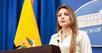 Carolina Jaramillo brindó una rueda de prensa en Carondelet / Foto: cortesía Presidencia