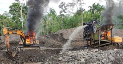 El operativo militar se realizó en la parroquia Peñas, cantón Tiwintza / Foto: cortesía Ejército ecuatoriano
