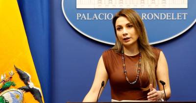 Carolina Jaramillo, vocera presidencial, dio declaraciones hoy en Carondelet / Foto: cortesía Presidencia