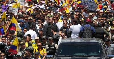 Durante la manifestación algunos de los ministros se pronunciaron en contra del tribunal constitucional / Foto: EFE