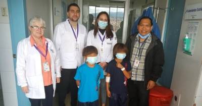 Los niños fueron atendidos en el Hospital Vicente Corral Moscoso de Cuenca / Foto: cortesía Ministerio de Salud