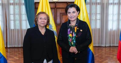 Las cancilleres de Ecuador, Gabriela Sommerfeld, y de Colombia, Rosa Yolanda Villavicencio, se reunieron / Foto: cortesía Cancillería