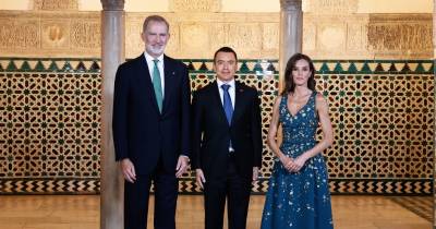 El presidente Daniel Noboa fue recibido por el rey Felipe VI y la reina Letizia / Foto: cortesía Presidencia