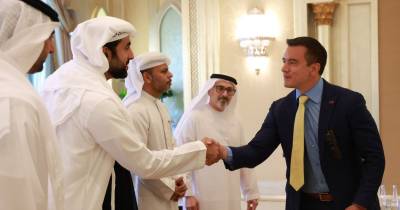 Noboa se reunió con ejecutivos de Mubadala Investment Company / Foto: cortesía Presidencia