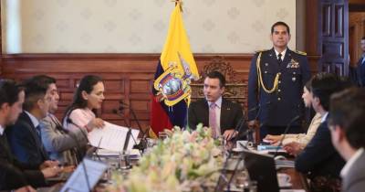 El presidente Daniel Noboa dirigió la reunión del directorio de Celec / Foto: cortesía Ministerio de Energía y Minas