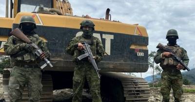 El Ejército destruyó un campamento de minería ilegal en Zamora Chinchipe / Foto: cortesía Ejército ecuatoriano