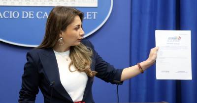 Carolina Jaramillo, vocera presidencial, dio declaraciones hoy en Carondelet / Foto: cortesía Presidencia