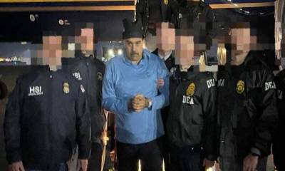 El presidente venezolano aterrizó en la Base de la Guardia Nacional Aérea de Stewart / Foto: EFE