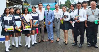 Beneficiará a 1.109 estudiantes de Pastaza./ Foto: cortesía Ministerio de Seguridad