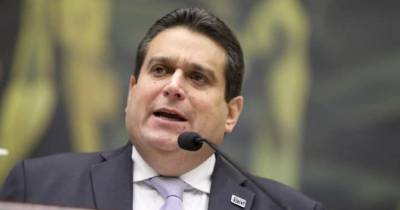 El procurador general, Juan Carlos Larrea, presentó ayer su informe anual de labores / Foto: cortesía Asamblea Nacional