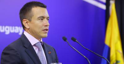 La canciller, Gabriela Sommerfeld, quien acompaña a Noboa en la gira, señaló el miércoles que las reuniones del mandatario estarán particularmente relacionadas con "proyectos de inversión, un proyecto financiero con el país, y también proyectos de energía"./ Foto: cortesía EFE