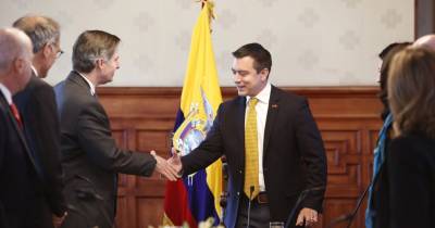 Daniel Noboa conversó con representantes del Banco Mundial, IFC y BID / Foto: cortesía Presidencia