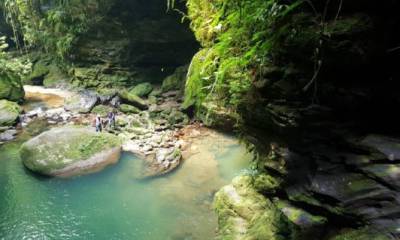 Habitantes de esta comunidad del cantón Tena sostienen que sus ancestros atribuían poderes curativos al Gran Cañón, que allí sumergían a sus enfermos. Foto: El Universo