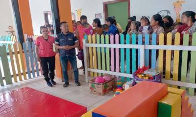 Los trabajos de adecuación y remodelación de la infraestructura fueron realizados por el GAD cantonal, en el marco del convenio de Desarrollo Infantil / Foto: cortesía MIES