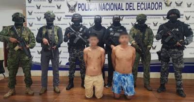 Los agentes y militares presentaron ante la Fiscalía a los hombres y a las evidencias para el procesamiento correspondiente / Foto: cortesía Policía Nacional