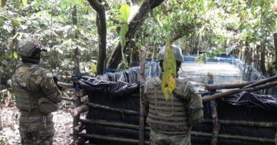 El operativo se llevó a cabo en la comunidad Nuevos Horizontes, cantón Shushufindi / Foto: cortesía Ejército ecuatoriano