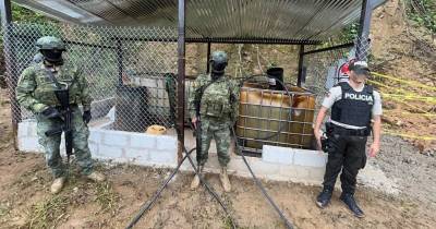 El hecho se produjo en el sector del Pite, en la vía hacia el río Mayo / Foto: cortesía Ejército ecuatoriano