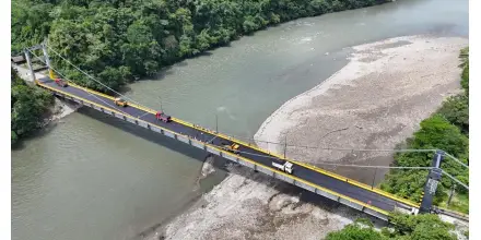 Puente sobre el río Napo reabre al tránsito tras inversión estatal superior a USD 639 mil