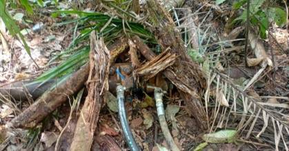 El Ejército encontró 6 piscinas clandestinas esta semana en Sucumbíos