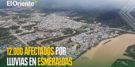 12.000 afectados por lluvias en Esmeraldas, norte de Ecuador