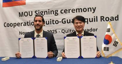 Corea del Sur impulsará la vía Quito-Guayaquil