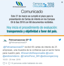 25 empresas interesadas en licitación de campos petroleros de Ecuador