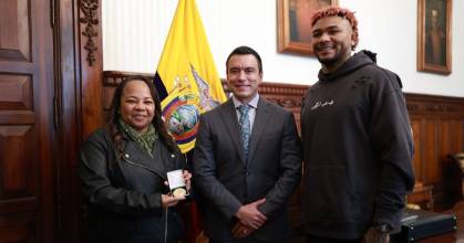 Daniel Noboa otorgó reconocimiento a Michael Morales