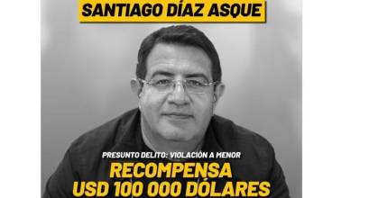 Ecuador ofrece 100.000 dólares por información de Santiago Díaz 