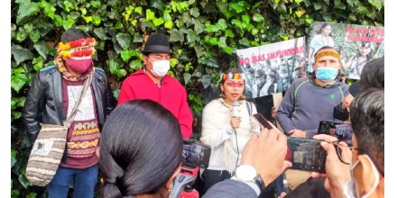 Organizaciones indígenas y ecologístas protestaron en Quito por el derrame de crudo