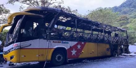 Bus interprovincial se incendió en Baeza