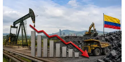 PIB de petróleo, gas y minería en Colombia completaría más de dos años en caída