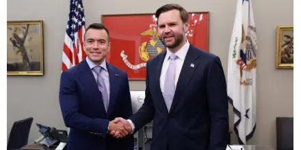 Noboa y Vance ratifican cooperación bilateral en seguridad, comercio e inversión