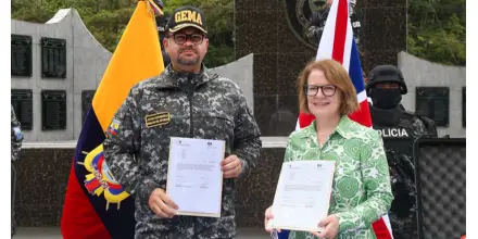 Ecuador y Reino Unido refuerzan cooperación antidrogas con apoyo al GEMA