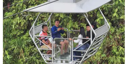 Pablo Sexto inaugura el teleférico más grande de la Amazonía ecuatoriana 