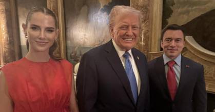 Noboa calificó de "positiva" su reunión privada con Trump