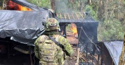 26 campamentos de minería ilegal fueron destruidos en Azuay
