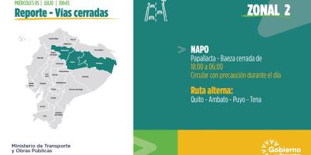 Informe Red Vial Región Amazónica - Julio 5 de 2022