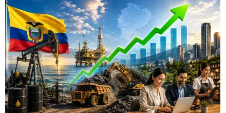 Economía de Ecuador crece 2,3% en 2026 impulsada por petróleo, minería y servicios