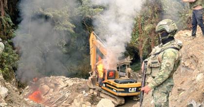 Operativo militar desmanteló minería ilegal en Limón Indanza