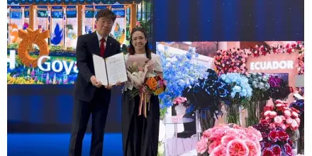 Ecuador es premiado en la Feria Internacional de Flores de Goyang 2026